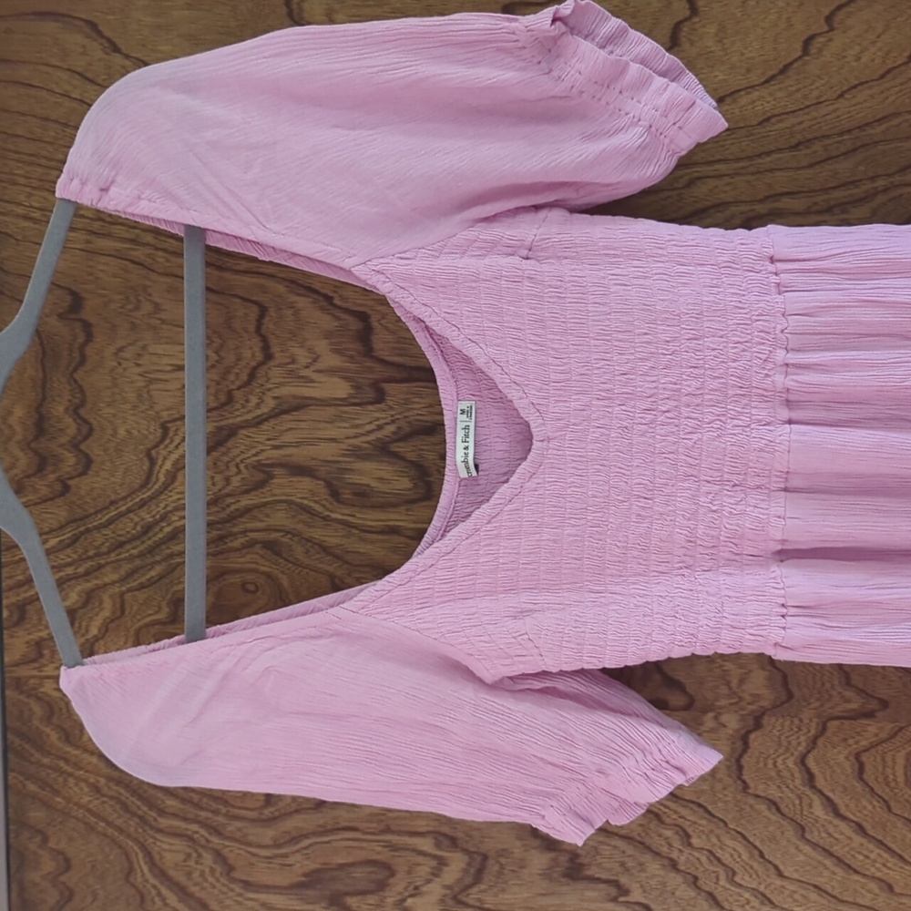 ๐โจ Abercrombie Pink smocked short sleeved dress - Picture 3 of 7